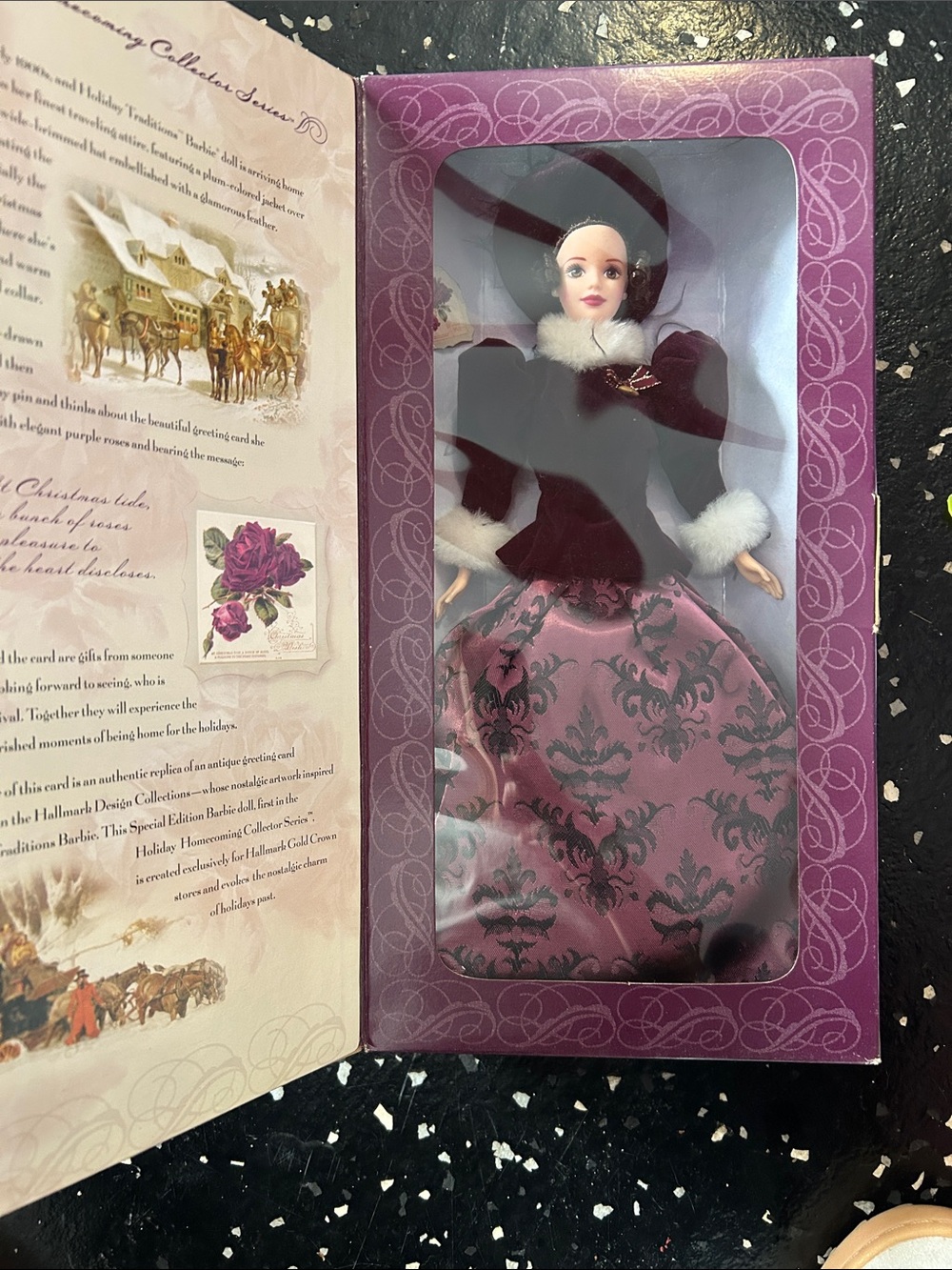 Barbie Pink and Burgundy Holiday Collector Doll - Picture 1 of 3